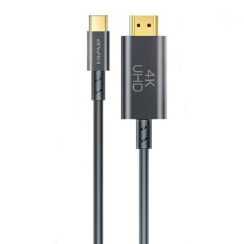 AWEI CL-212T USB-C-HDMI kábel 4K 30Hz - fekete kép