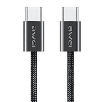 AWEI CL-219T Type-C - Type-C kábel 60W 1m - fekete kép