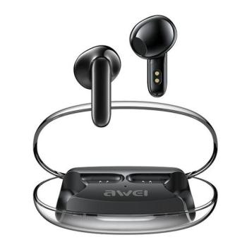 AWEI fülhallgató Bluetooth 5.3 T85 ENC TWS + dokkoló állomás fekete kép