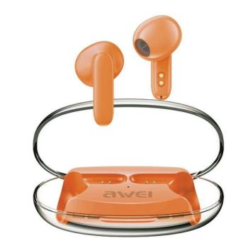 AWEI fülhallgató Bluetooth 5.3 T85 ENC TWS + dokkoló állomás narancs kép