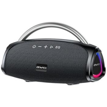 AWEI KA39 bluetooth hordozható hangszóró (v5.3, 8000mAh belső akku, 100W, microSD kártyaolvasó, IPX6 vízálló) FEKETE kép