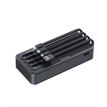 AWEI P134K vésztöltő Type-C aljzat (20000 mAh, 22.5W, QC, LED + beépített 2 Type-C / microUSB / lightning 8pin) FEKETE Lenovo Tab P12 (TB370), LG Optimus L7 II. (P710), Alcatel MPop (OT-5020D), S kép