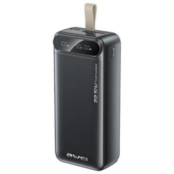 AWEI PA-12 powerbank 30000mAh 22.5W - fekete kép