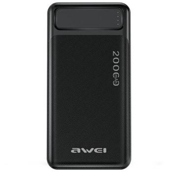 AWEI PowerBank P6K 20000mAh fekete 2xUSB/PD/Micro-USB kép
