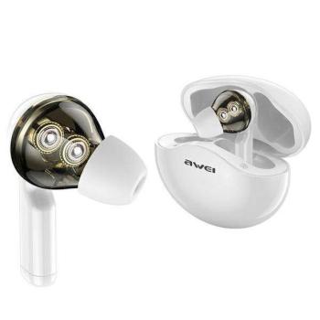 AWEI sport fejhallgató Bluetooth T12 TWS fehér kép