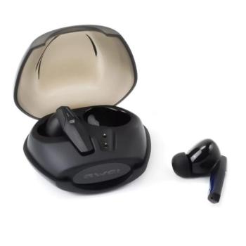 AWEI T25 bluetooth fülhallgató SZTEREO (v5.3, TWS, mikrofon, zajszűrő, vízálló + töltőtok) FEKETE kép