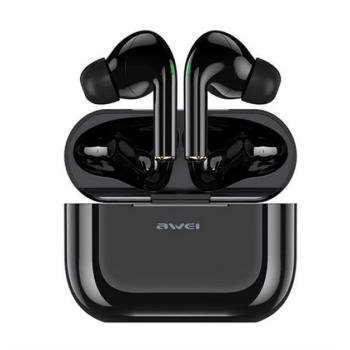 AWEI T29 bluetooth fülhallgató SZTEREO (v5.0, TWS, aktív zajszűrő, vízálló + töltőtok) FEKETE Apple iPhone 14 Pro Max, Doogee S90, Apple iPhone X 5.8, Doogee S30, Nokia 6600i Slide, LG Optim kép