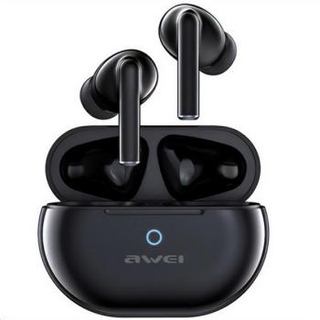 AWEI T61 bluetooth fülhallgató SZTEREO (v5.3, TWS, mikrofon, zajszűrő, IPX6 vízálló + töltőtok) FEKETE Gigaset GL390, Samsung Galaxy A34 5G (SM-A346), Honor Pad X9 , ZTE Blade V40s, ZTE Blade kép