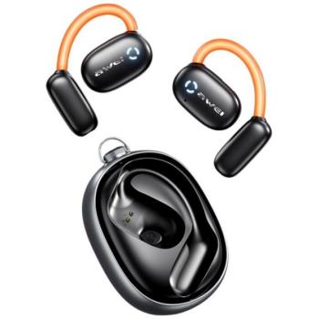 AWEI TZ13 bluetooth fülhallgató SZTEREO (v5.4, TWS, fülre akasztható, aktív zajszűrő, mikrofon + töltőtok) FEKETE kép