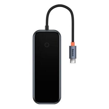 Baseus AcmeJoy 5 az 1-ben hub, USB-C - 2xUSB-A 3.0, USB-A 2.0, USB-C PD, HDMI, sötétszürke kép