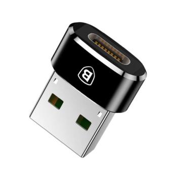BASEUS adapter (USB - Type-C, 5A töltés, adatátvitel) FEKETE Asus Zenfone 3 5.5 (ZE552KL), Honor 8, Sony Xperia X Compact (F5321), Sony Xperia XZ (F8331), LG V20 (H990), Huawei Nova, Blackberry DTE kép