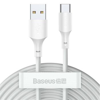 BASEUS adatkábel és töltő 2db (USB - Type-C, 40W, PD gyorstöltés támogatás, 150cm) FEHÉR Asus Zenfone 3 5.5 (ZE552KL), Honor 8, Sony Xperia X Compact (F5321), Sony Xperia XZ (F8331), LG V20 ( kép