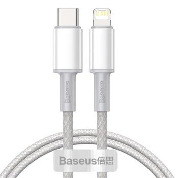 BASEUS adatkábel és töltő (Type-C - lightning 8pin, 20W, gyorstöltés támogatás, 100cm, törésgátló) FEHÉR Apple iPhone 7 4.7, Apple iPhone 7 Plus 5.5, Apple IPAD mini 4, Apple IPAD Pro 12. kép