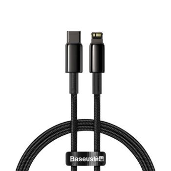 BASEUS adatkábel és töltő (Type-C - lightning 8pin, 20W, gyorstöltés támogatás, 100cm, törésgátló) FEKETE Apple iPhone 7 4.7, Apple iPhone 7 Plus 5.5, Apple IPAD mini 4, Apple IPAD Pro 12. kép