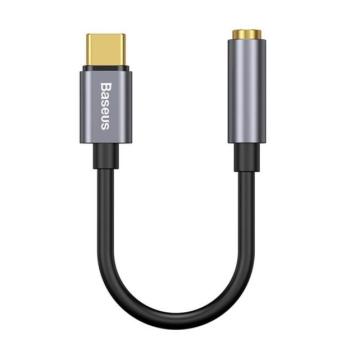 BASEUS audió adapter (3.5mm jack aljzat - Type-C) SZÜRKE Apple IPAD Pro 11 (2020), Xiaomi Poco X4 5G NFC, Huawei Nova Y70, Samsung Galaxy Z Flip 4 (SM-F721), Samsung Galaxy Z Fold 4 (SM-F936), Samsu kép