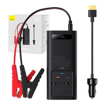 Baseus autós inverter 300W, 220V, fekete (CN / EU) kép