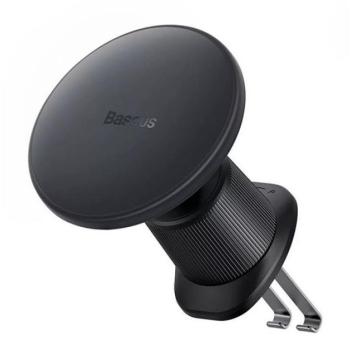 BASEUS autós tartó (műszerfalra, szellőzőre, 15W, wireless, PD gyorstöltő, MagSafe) FEKETE kép