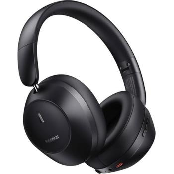 BASEUS BASS 30 MAX bluetooth fejhallgató SZTEREO (v5.3, mikrofon, zajszűrő + Type-C tápkábel) FEKETE kép