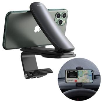 BASEUS BIG MOUTH PRO autós tartó (műszerfalra rögzíthető, 360°-ban forgatható) FEKETE CAT S60, Apple iPhone 7 4.7, Apple iPhone 7 Plus 5.5, Blackberry DTEK50 , HTC Desire 825, Vodafone Smart t kép