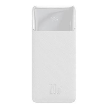 Baseus Bipow Power bank / külső akkumulátor, 10000mAh, 2xUSB, 1xUSB-C, 20W, fehér kép