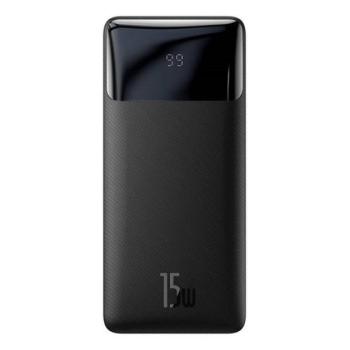 Baseus Bipow Power bank / külső akkumulátor, 10000mAh, 2xUSB-A, USB-C, 15W, fekete kép