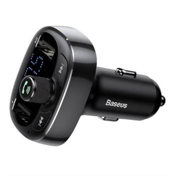 BASEUS bluetooth FM transmitter autós töltő 2 USB aljzat (36W, PD gyorstöltés támogatás, microSD kártyaolvasó) FEKETE Xiaomi Poco F5 Pro, Motorola Edge 40 5G (XT2303), Xiaomi Redmi 10A, TCL 4 kép