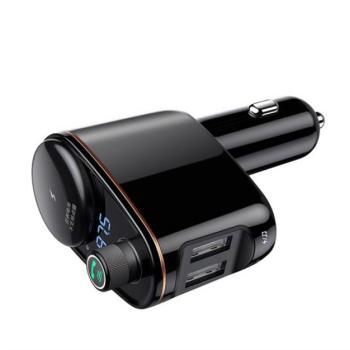 BASEUS bluetooth FM transmitter autós töltő 2 USB / szivartöltő aljzat (v4.2, 3.4A) FEKETE Xiaomi Poco F5 Pro, Motorola Edge 40 5G (XT2303), TCL 403, Nothing Phone (2), Xiaomi Redmi 10A, Gigaset kép