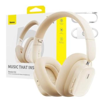 Baseus Bowie H1i bluetooth fejhallgató, aktív zajszűréssel ANC, fehér kép