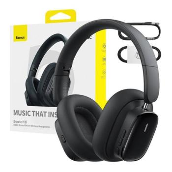 Baseus Bowie H1i bluetooth fejhallgató, aktív zajszűréssel ANC, fekete kép