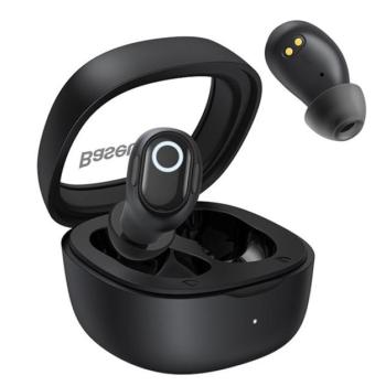 BASEUS BOWIE WM02 bluetooth fülhallgató SZTEREO (v5.3, TWS, extra mini + töltőtok) FEKETE kép
