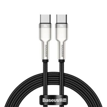 BASEUS CAFULE adatkábel és töltő (Type-C - Type-C, 20V / 5A, 100W, gyorstöltés támogatás, 100cm) FEKETE Asus Zenfone 3 5.5 (ZE552KL), Honor 8, Sony Xperia X Compact (F5321), Sony Xperia XZ (F8 kép