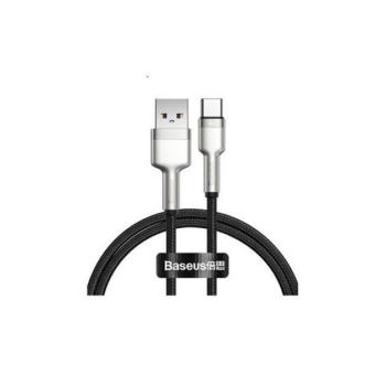 Baseus Cafule Metal Type-C gyorstöltő adatkábel, 1m, fekete kép