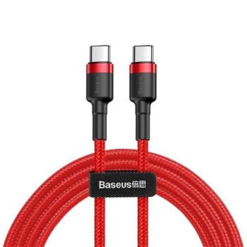 Baseus Cafule Type-C - Type-C adatkábel, 60W, 2m, piros kép