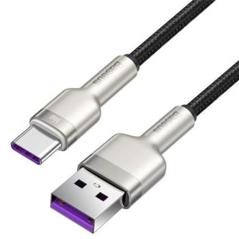 Baseus Cafule USB-C gyorstöltő töltő- és adatkábel, 0,25m, fekete kép