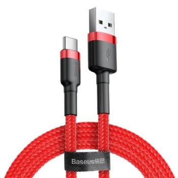 Baseus Cafule USB-C gyorstöltő töltő- és adatkábel, 1m, piros kép