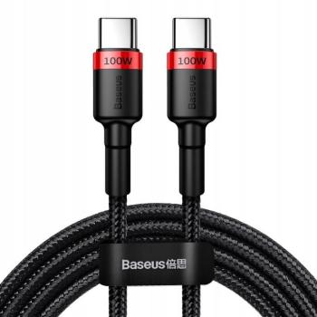 Baseus Cafule USB-C / USB-C adatkábel, 100W 2m, fekete-piros kép