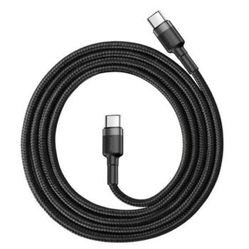 Baseus Cafule USB-C / USB-C gyorstöltő töltő- és adatkábel, 1m, szürke-fekete kép