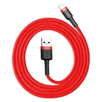 Baseus Cafule USB / Lightning töltő- és adatkábel, 2.4A, 0.5m, piros kép