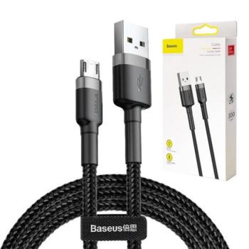 Baseus Cafule USB - Micro USB kábel, 2A, 3m, szürke/fekete kép