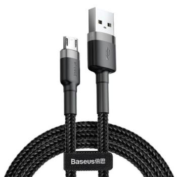 Baseus Cafule USB / Micro-USB töltő- és adatkábel, 2,4A, 1m, szürke-fekete kép