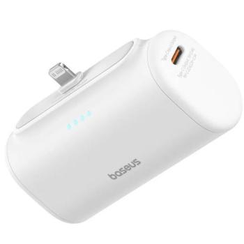 Baseus Compact powerbank / külső akkumulátor Lightning csatlakozóval, 5000mAh, PD, 20W, fehér kép