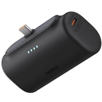 Baseus Compact powerbank / külső akkumulátor USB-C csatlakozóval, 5000mAh, PD, 20W, fekete kép