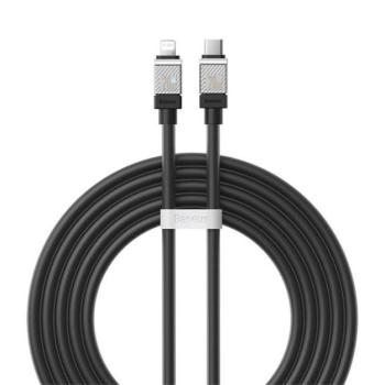 BASEUS COOLPLAY adatkábel (Type-C - lightning, 20W, gyorstöltő, 200cm, törésgátló) FEKETE kép