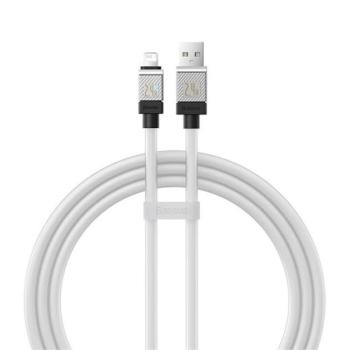 BASEUS COOLPLAY adatkábel (USB - lightning, 2.4A, gyorstöltő, 100cm, törésgátló) FEHÉR Apple IPAD (3rd Generation), IPAD (4th Generation), IPAD mini kép