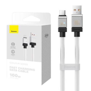 Baseus CoolPlay USB / USB-C töltő- és adatkábel, 100W, 2m, fehér kép