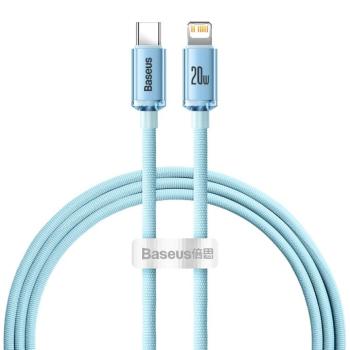 Baseus Crystal Shine Series USB Type C kábel - Lightning Fast Charging Power Delivery 20W 1.2m kék (CAJY001303) kép