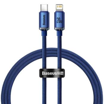 Baseus Crystal Shine USB-C-Lightning kábel, 20W, 1.2m, kék kép