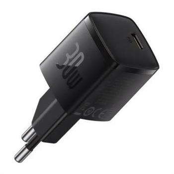 BASEUS CUBE PRO hálózati töltő Type-C aljzat (30W, GaN5, PD gyorstöltő) FEKETE kép