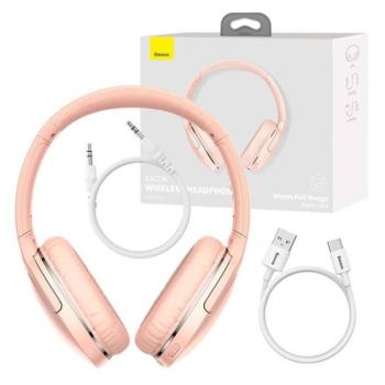 Baseus Encok D02 Pro wireless bluetooth fejhallgató, rózsaszín kép
