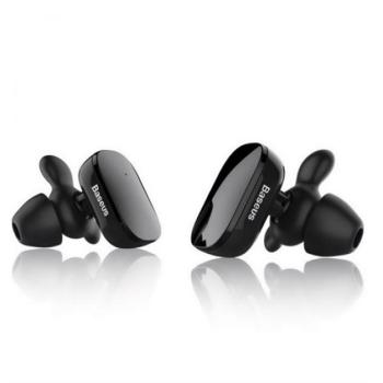 BASEUS ENCOK W02 bluetooth fülhallgató SZTEREO (v4.2, TWS, mikrofon, zajszűrő, multipoint + töltőtok) FEKETE kép